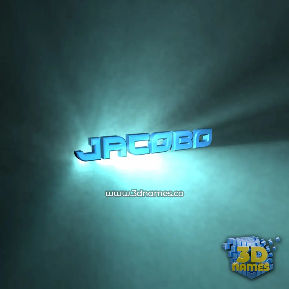 jacobo in Light Shine style - 3D name wallpaper