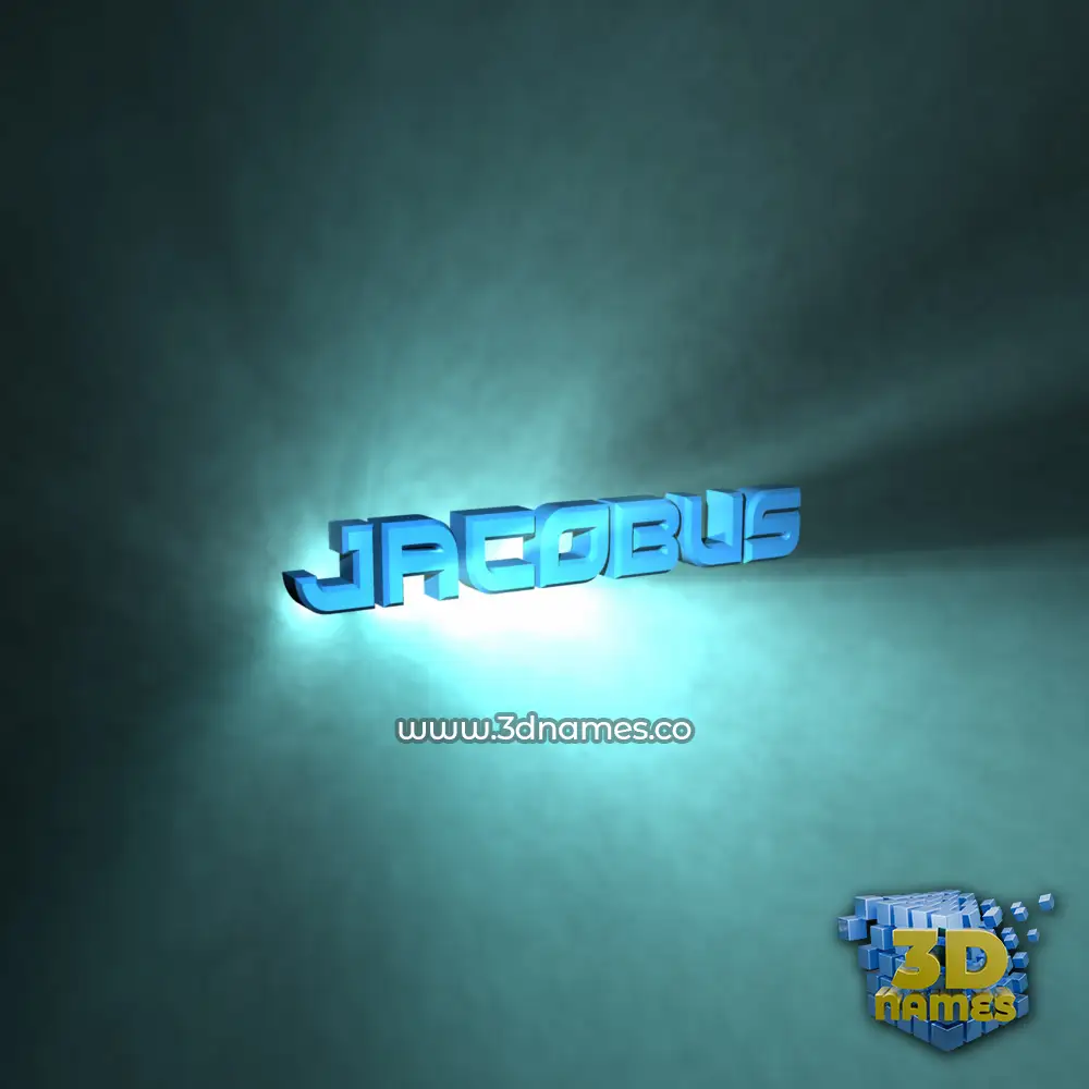 jacobus in Light Shine style - 3D name wallpaper