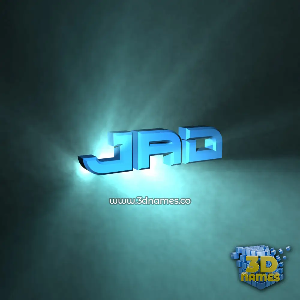 jad in Light Shine style - 3D name wallpaper