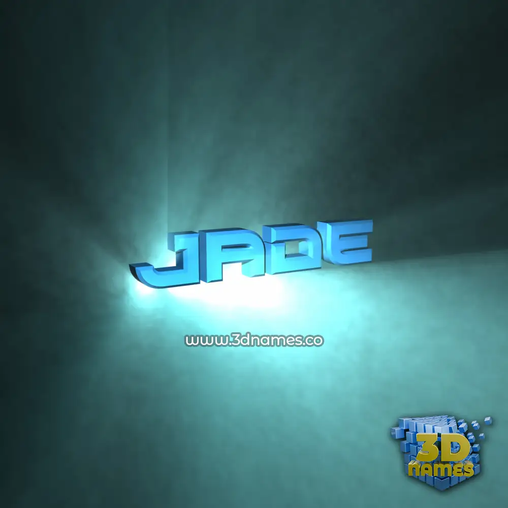 jade in Light Shine style - 3D name wallpaper