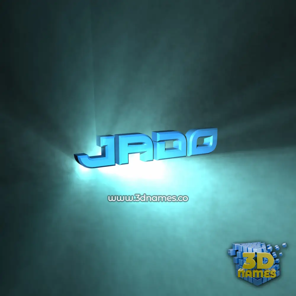 jado in Light Shine style - 3D name wallpaper