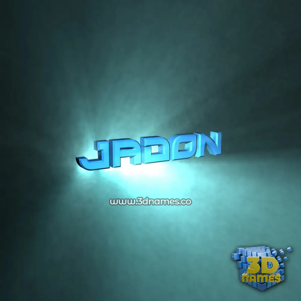 jadon in Light Shine style - 3D name wallpaper