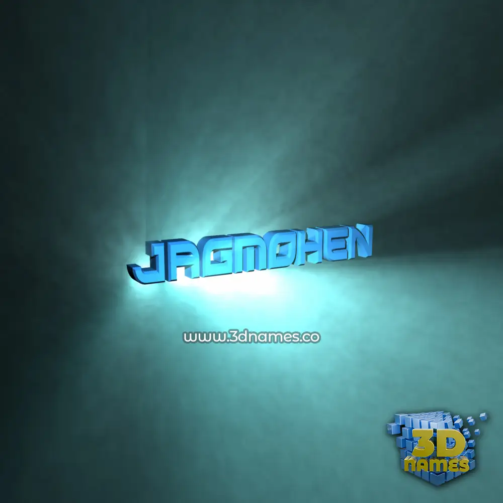 jagmohen in Light Shine style - 3D name wallpaper