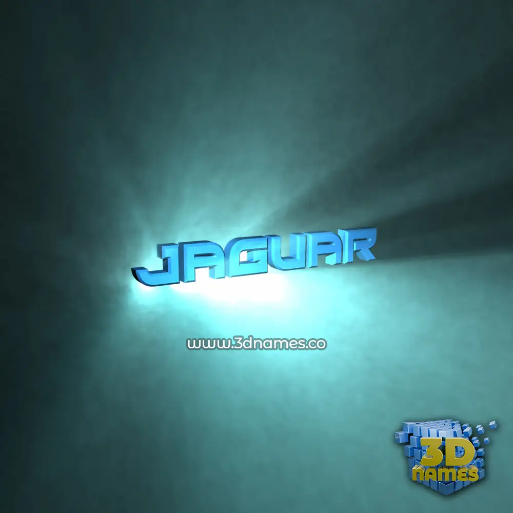 jaguar in Light Shine style - 3D name wallpaper
