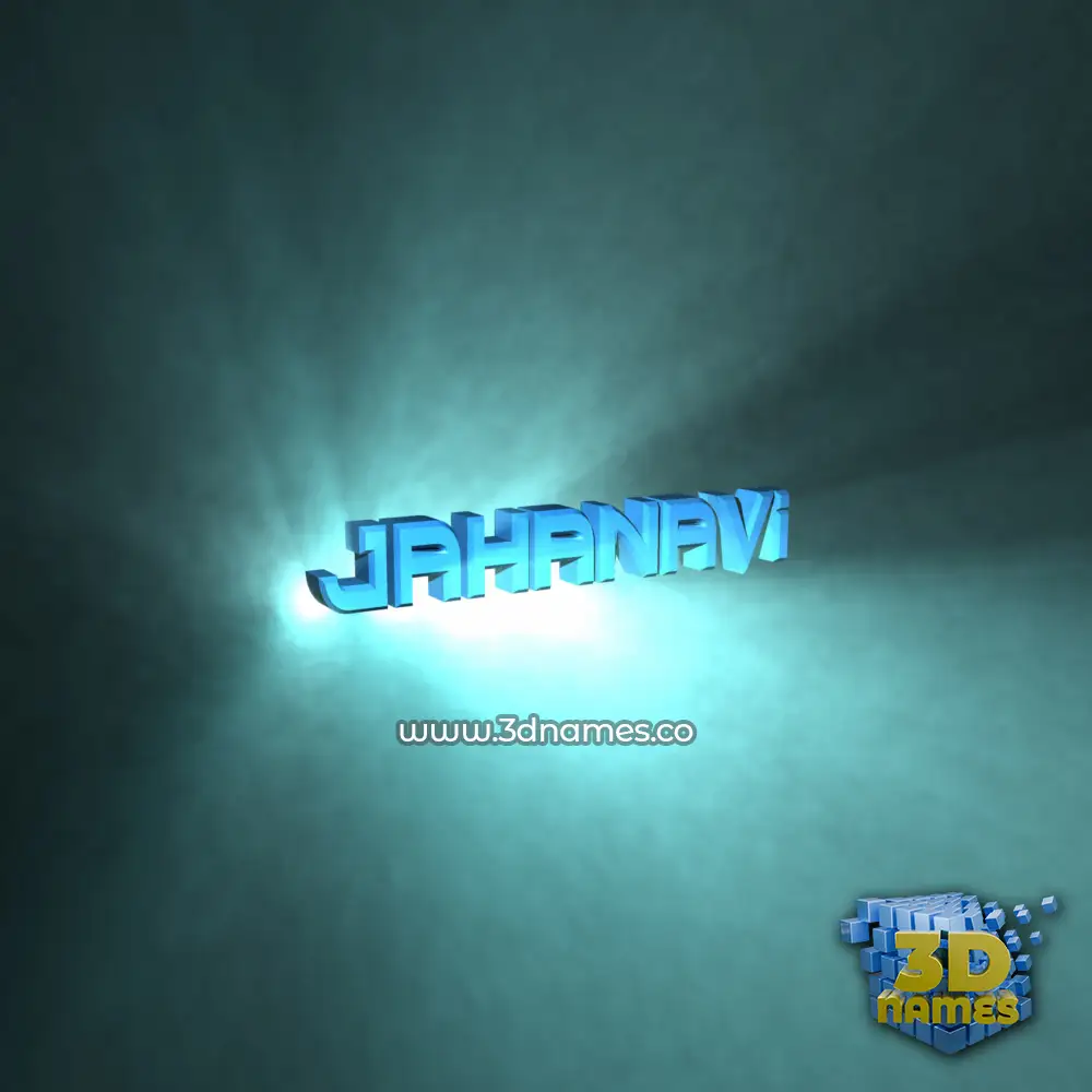 jahanavi in Light Shine style - 3D name wallpaper