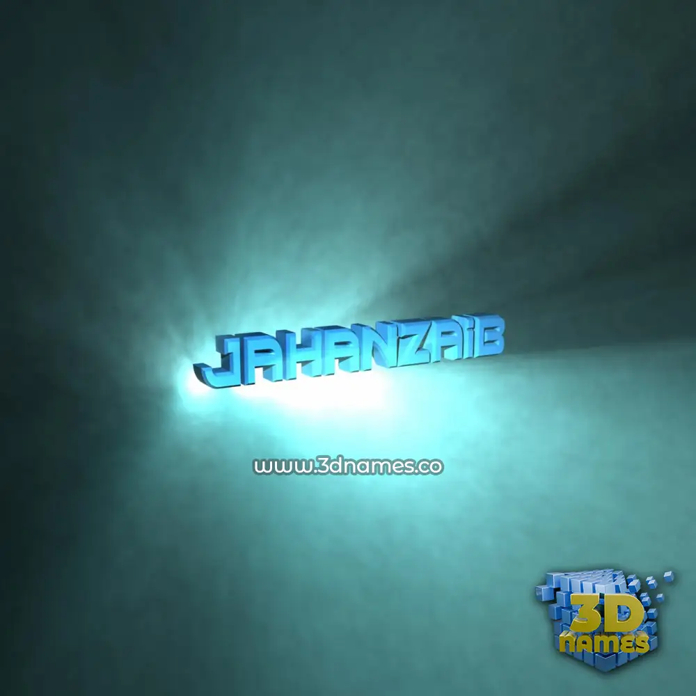 jahanzaib in Light Shine style - 3D name wallpaper