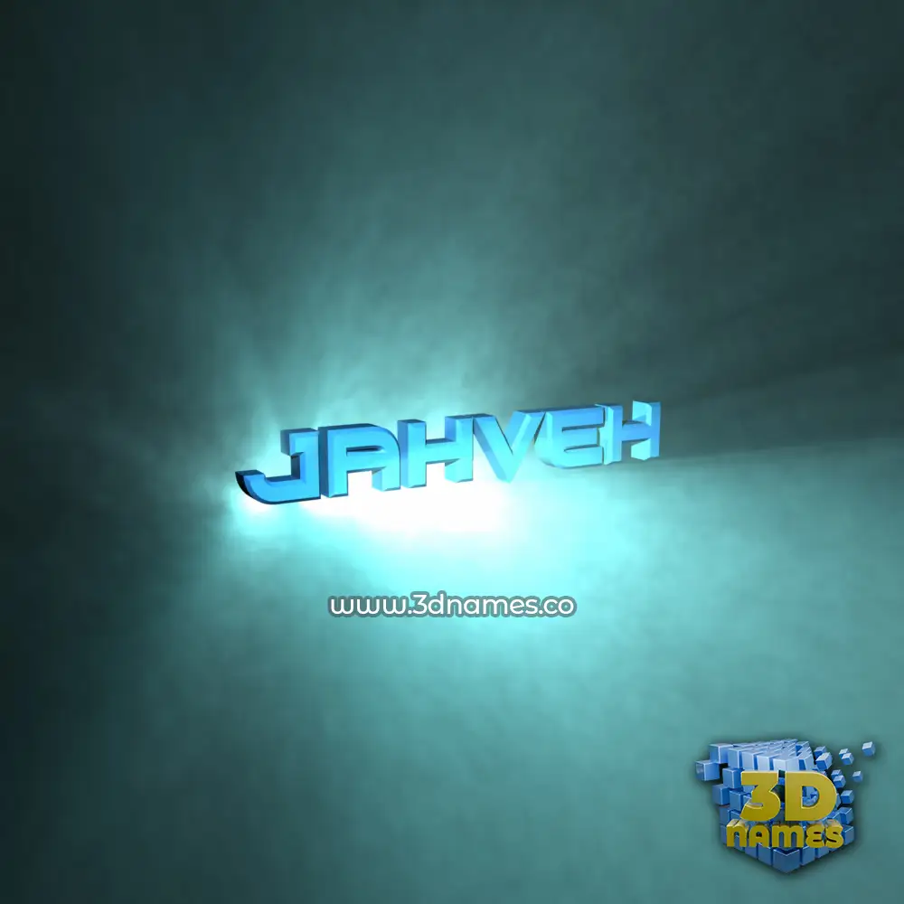 jahveh in Light Shine style - 3D name wallpaper