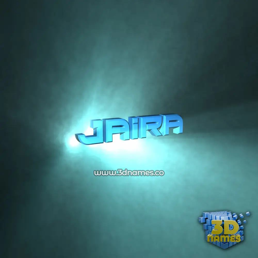 jaira in Light Shine style - 3D name wallpaper