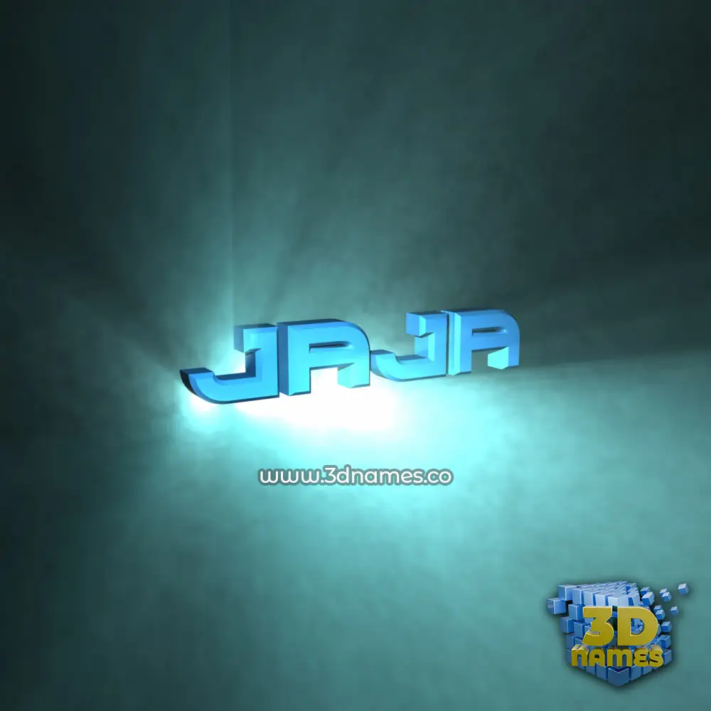 jaja in Light Shine style - 3D name wallpaper