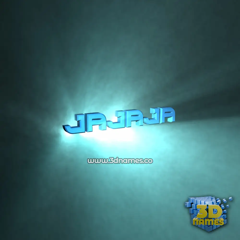 jajaja in Light Shine style - 3D name wallpaper