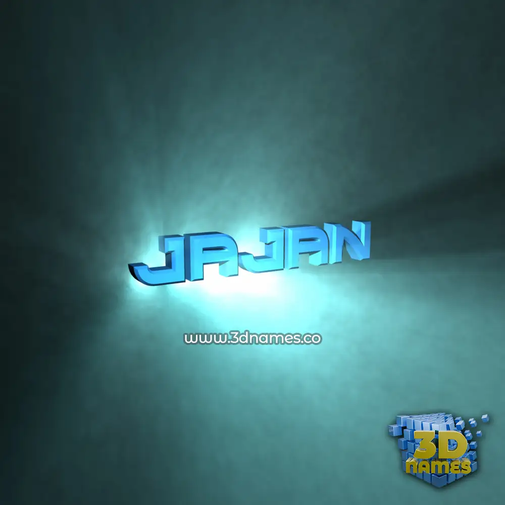 jajan in Light Shine style - 3D name wallpaper