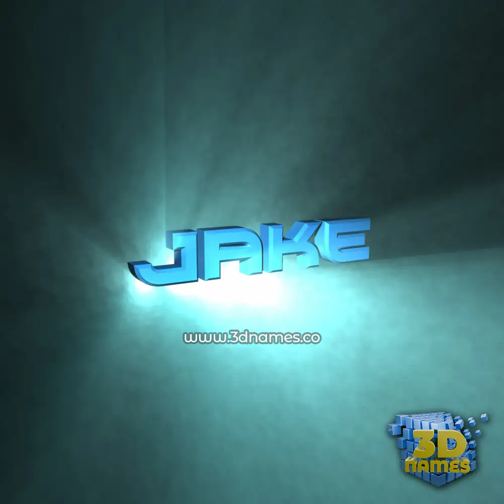 jake in Light Shine style - 3D name wallpaper