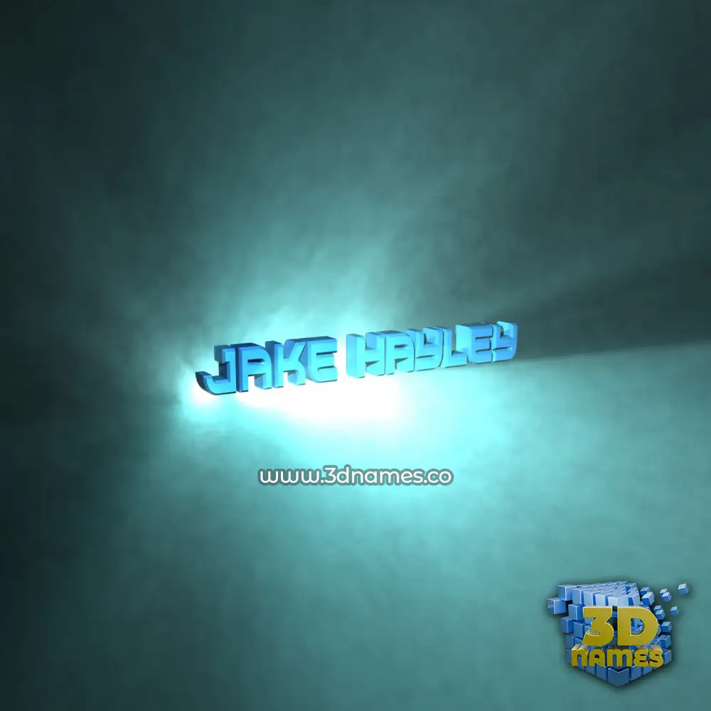 jake hayley in Light Shine style - 3D name wallpaper