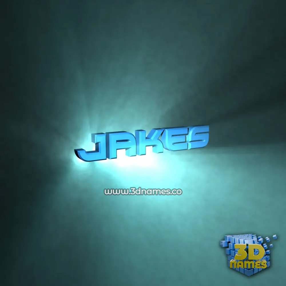 jakes in Light Shine style - 3D name wallpaper