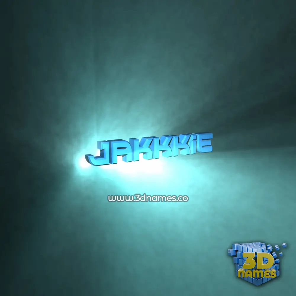 jakkkie in Light Shine style - 3D name wallpaper