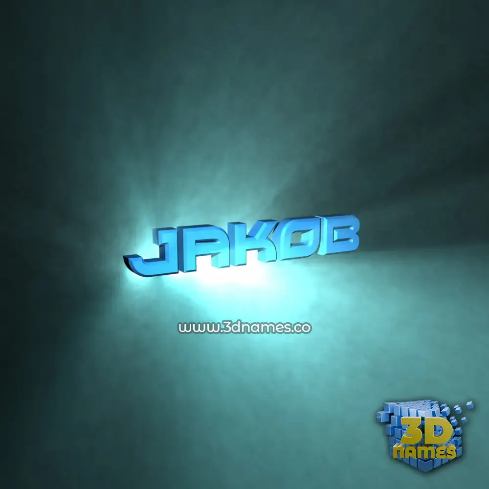 jakob in Light Shine style - 3D name wallpaper