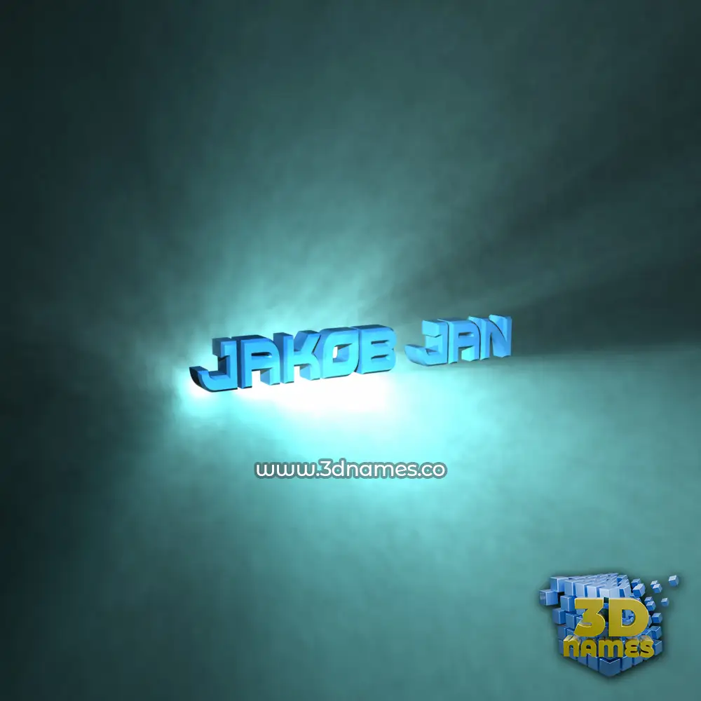 jakob jan in Light Shine style - 3D name wallpaper