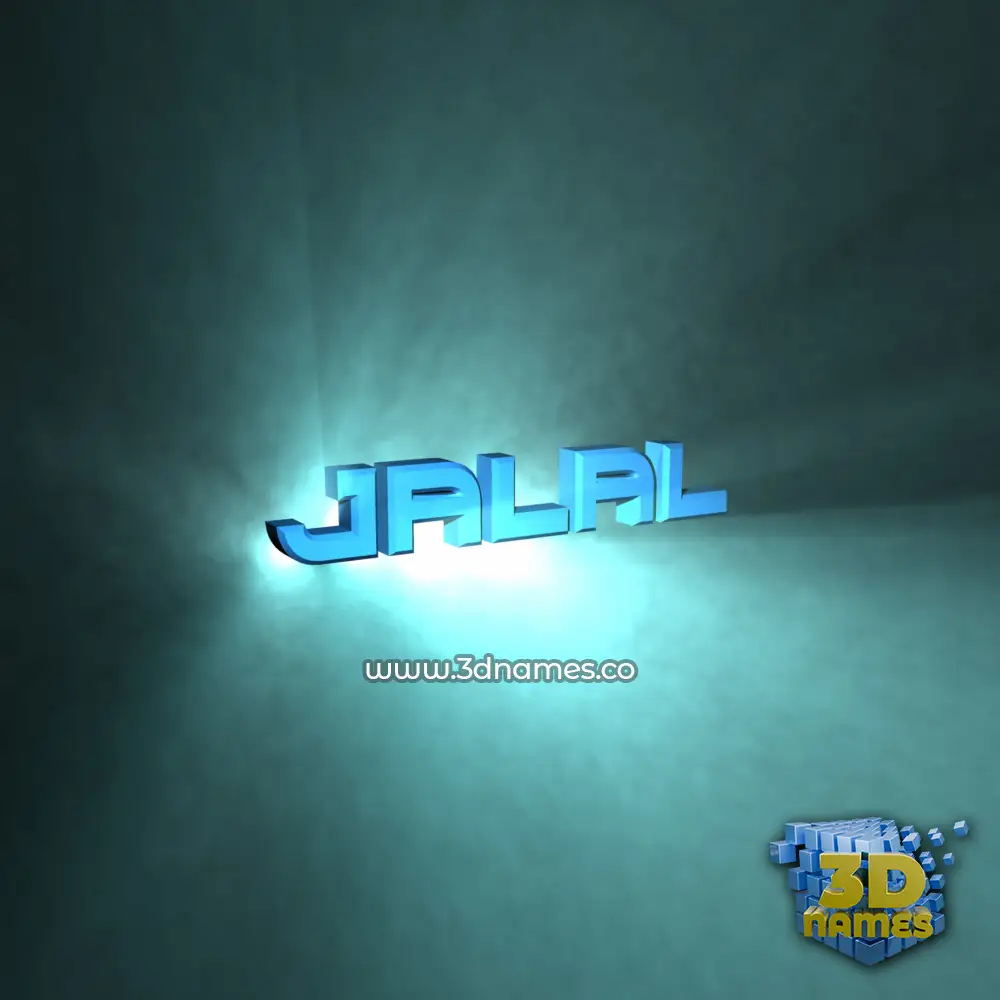 jalal in Light Shine style - 3D name wallpaper