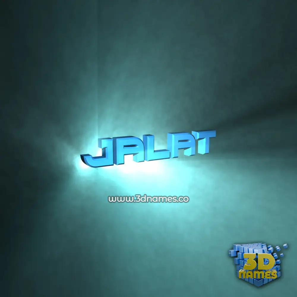 jalat in Light Shine style - 3D name wallpaper
