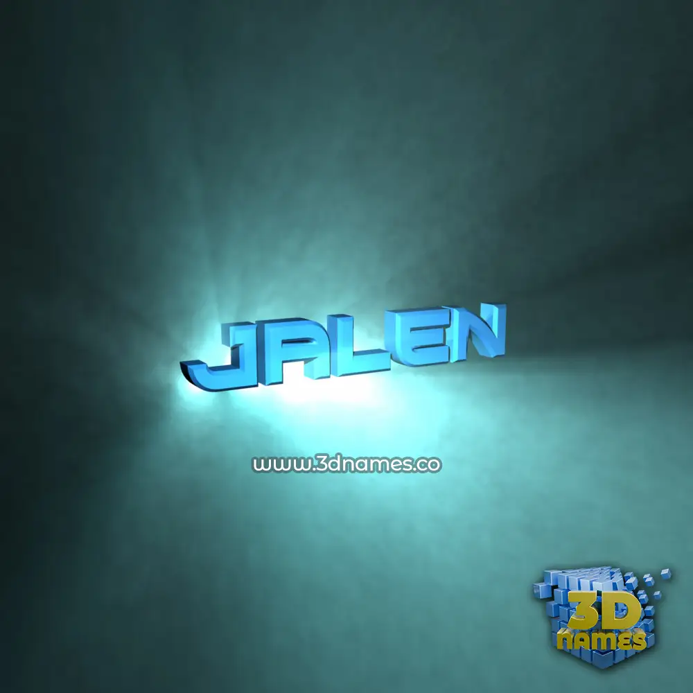 jalen in Light Shine style - 3D name wallpaper