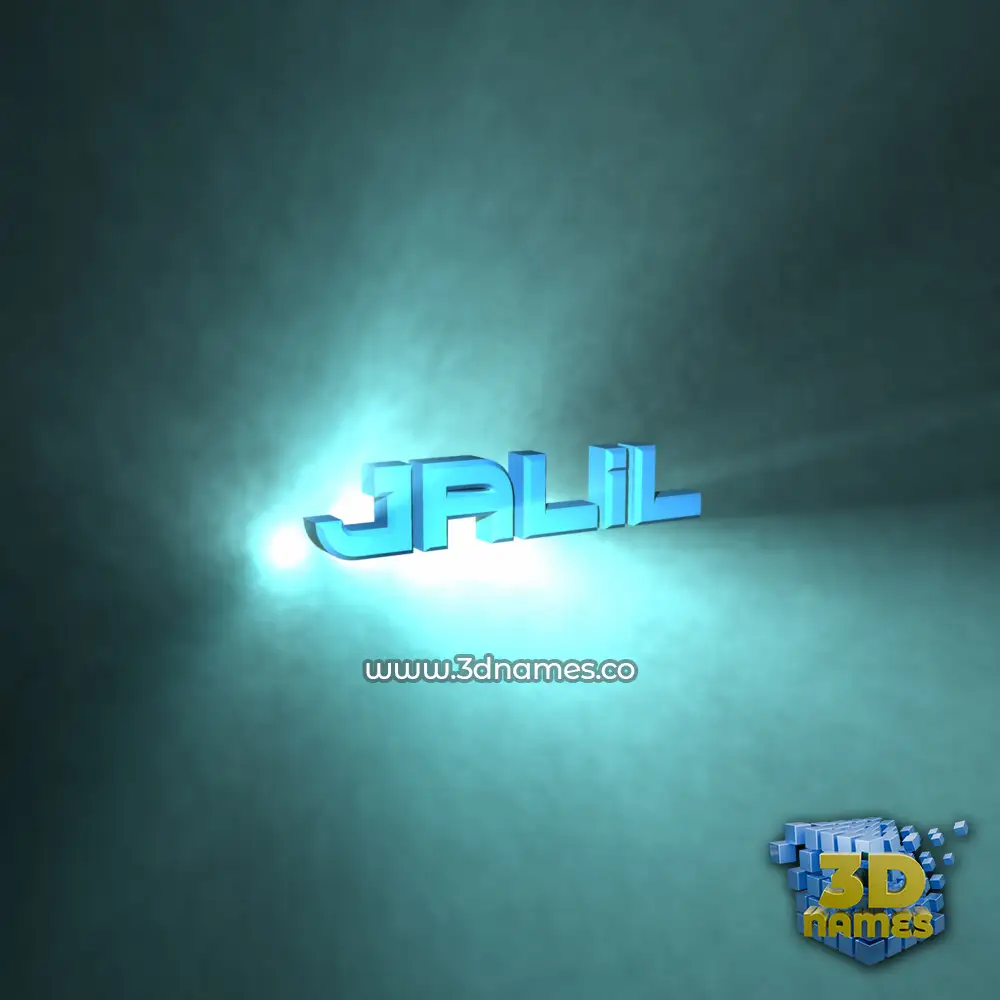 jalil in Light Shine style - 3D name wallpaper