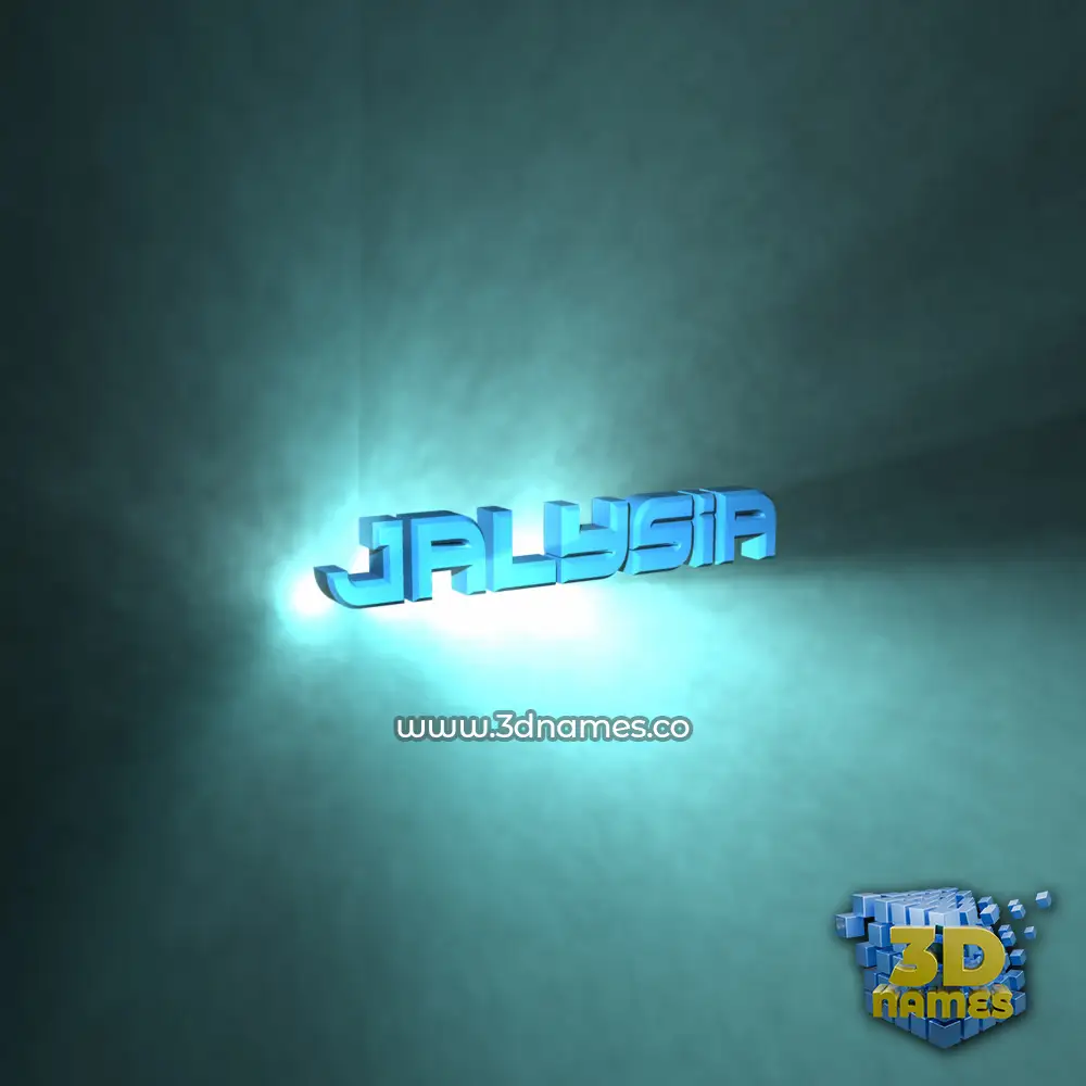jalysia in Light Shine style - 3D name wallpaper