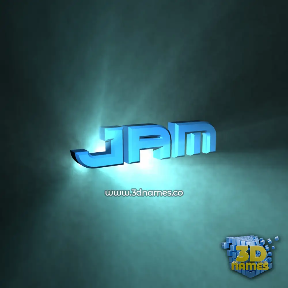 jam in Light Shine style - 3D name wallpaper