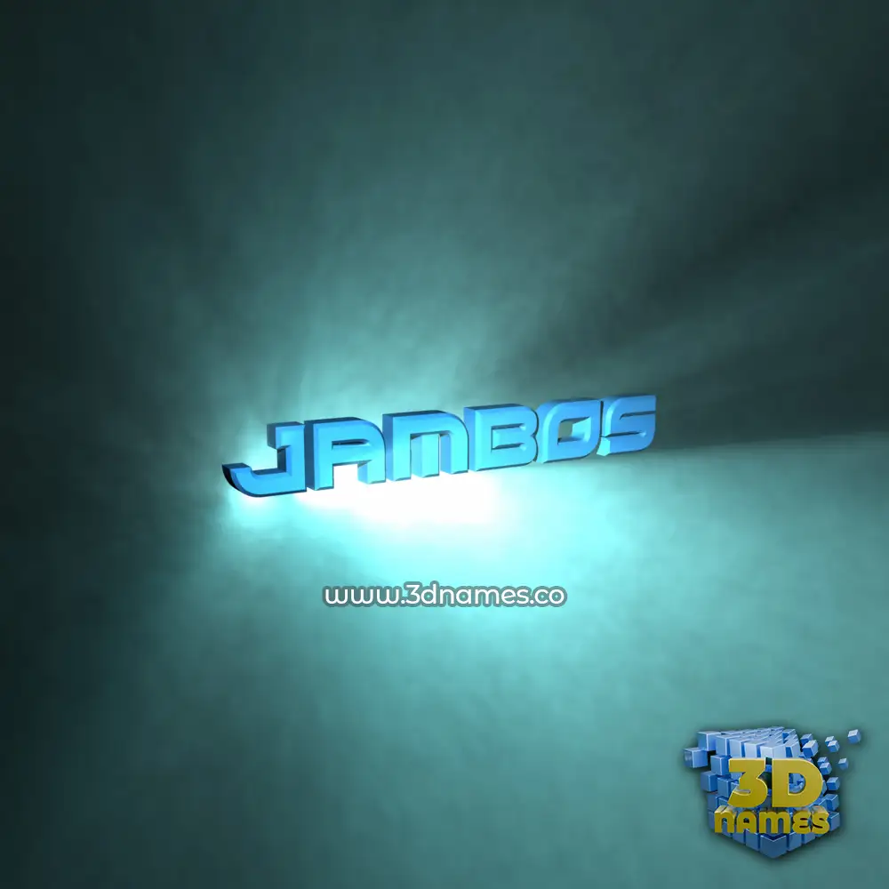 jambos in Light Shine style - 3D name wallpaper
