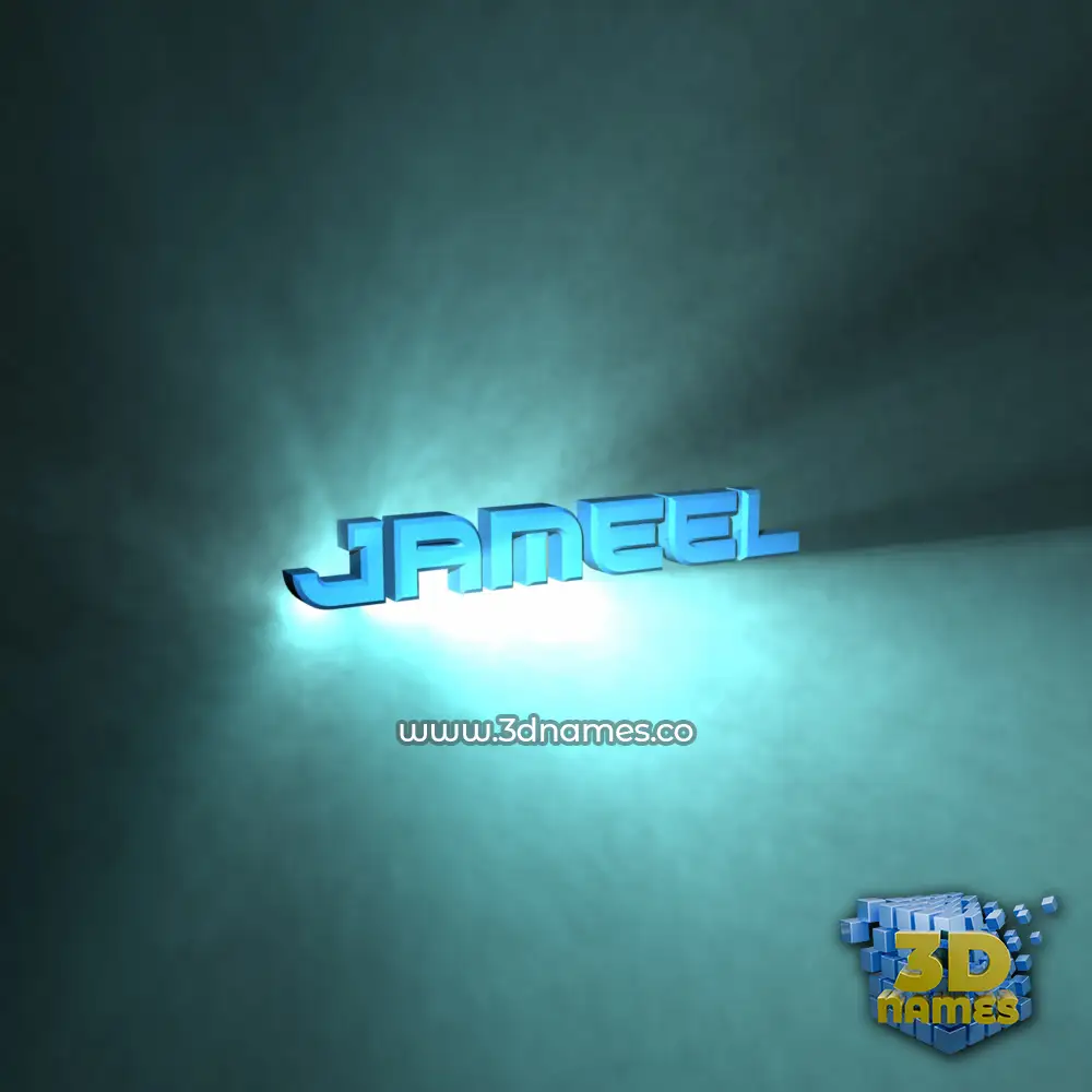 jameel in Light Shine style - 3D name wallpaper