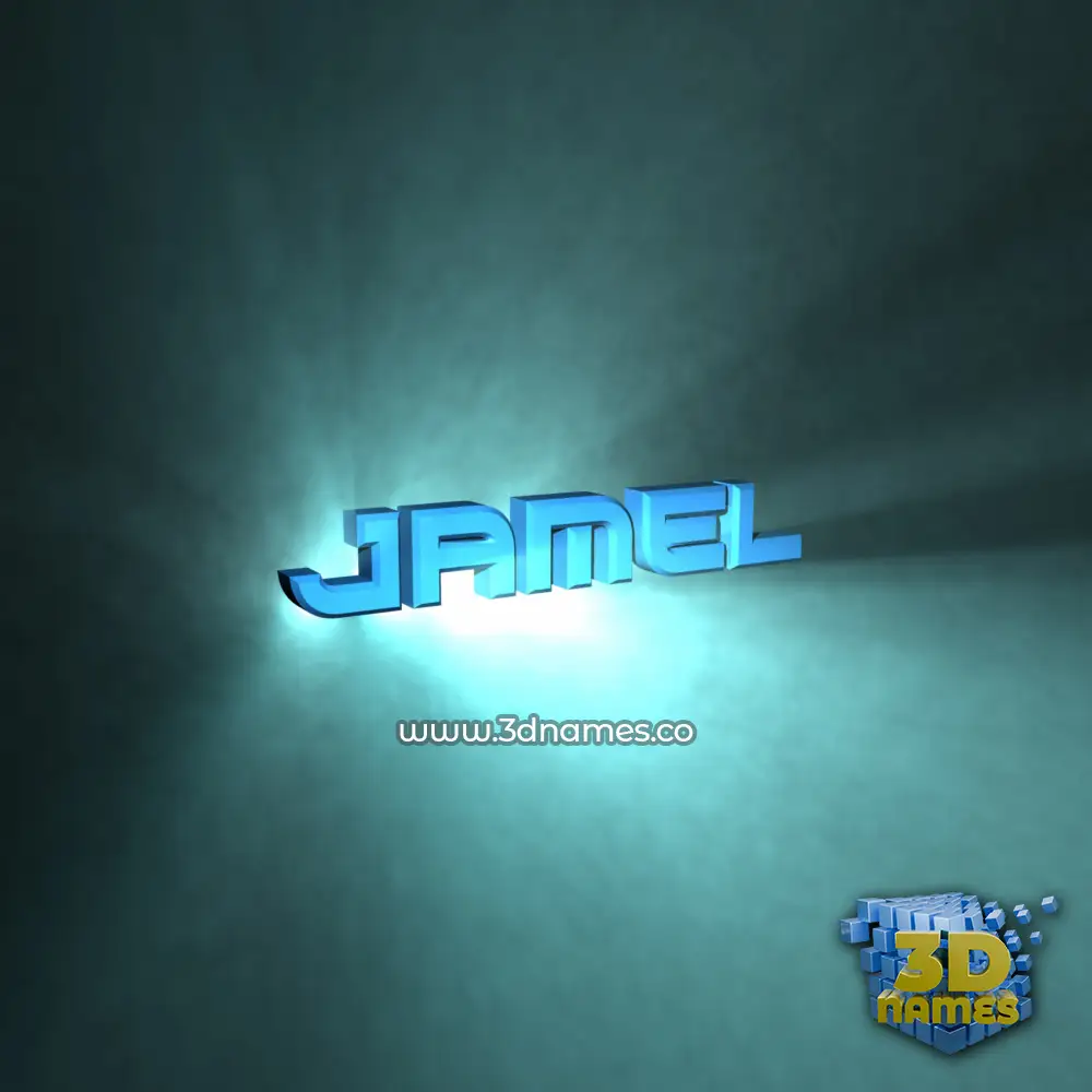 jamel in Light Shine style - 3D name wallpaper