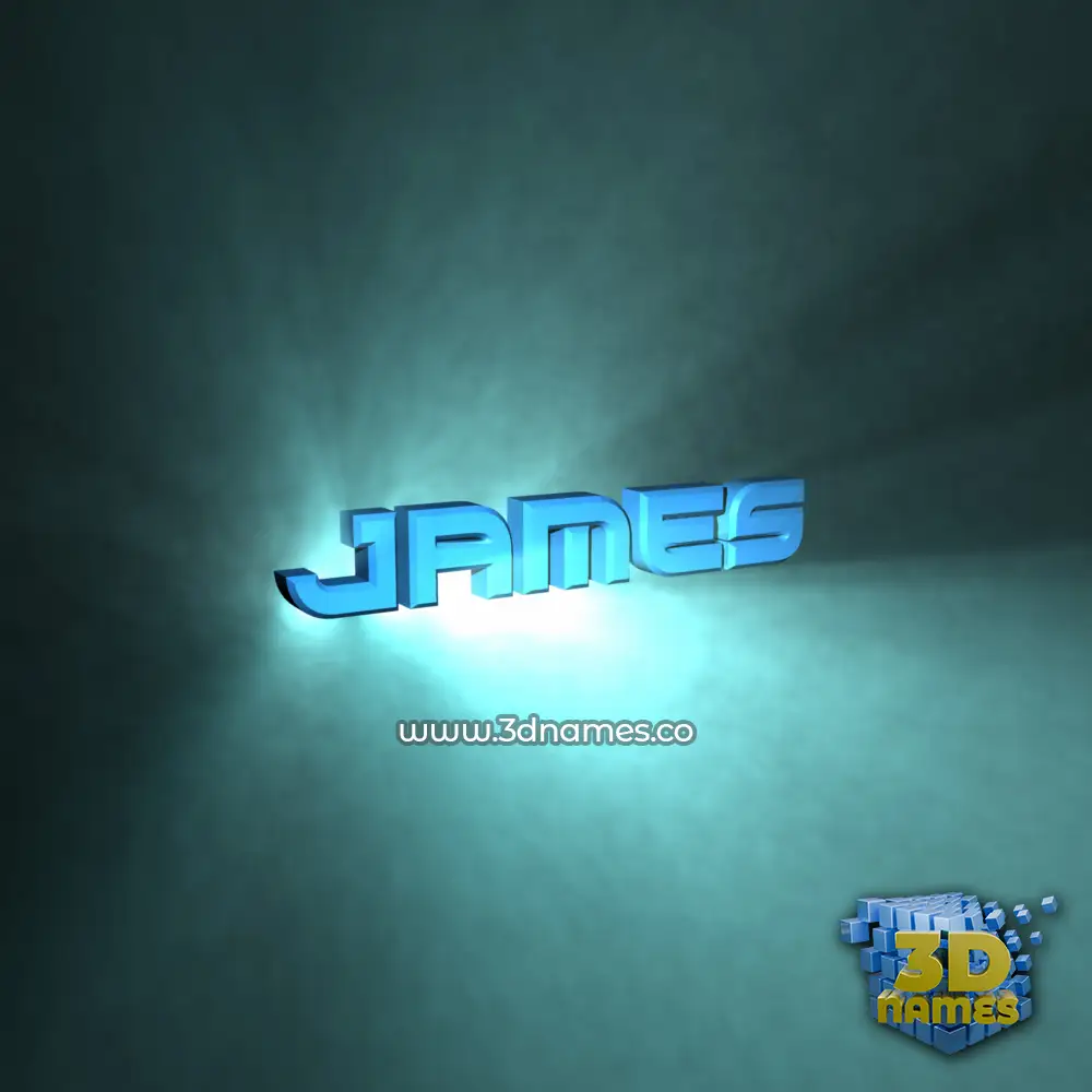 james in Light Shine style - 3D name wallpaper