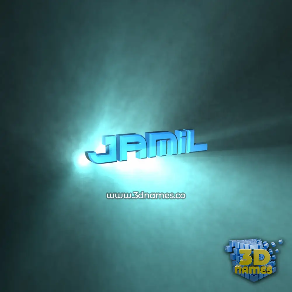 jamil in Light Shine style - 3D name wallpaper