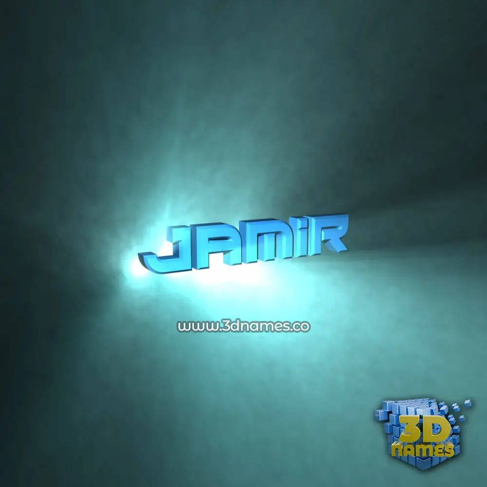 jamir in Light Shine style - 3D name wallpaper
