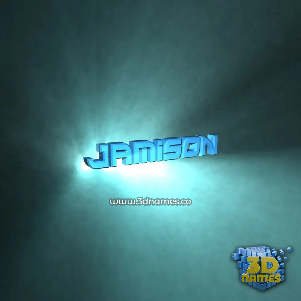 jamison in Light Shine style - 3D name wallpaper