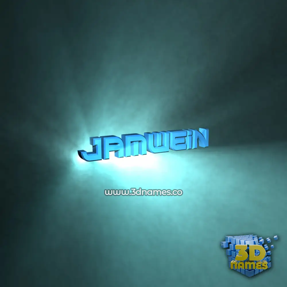 jamwein in Light Shine style - 3D name wallpaper