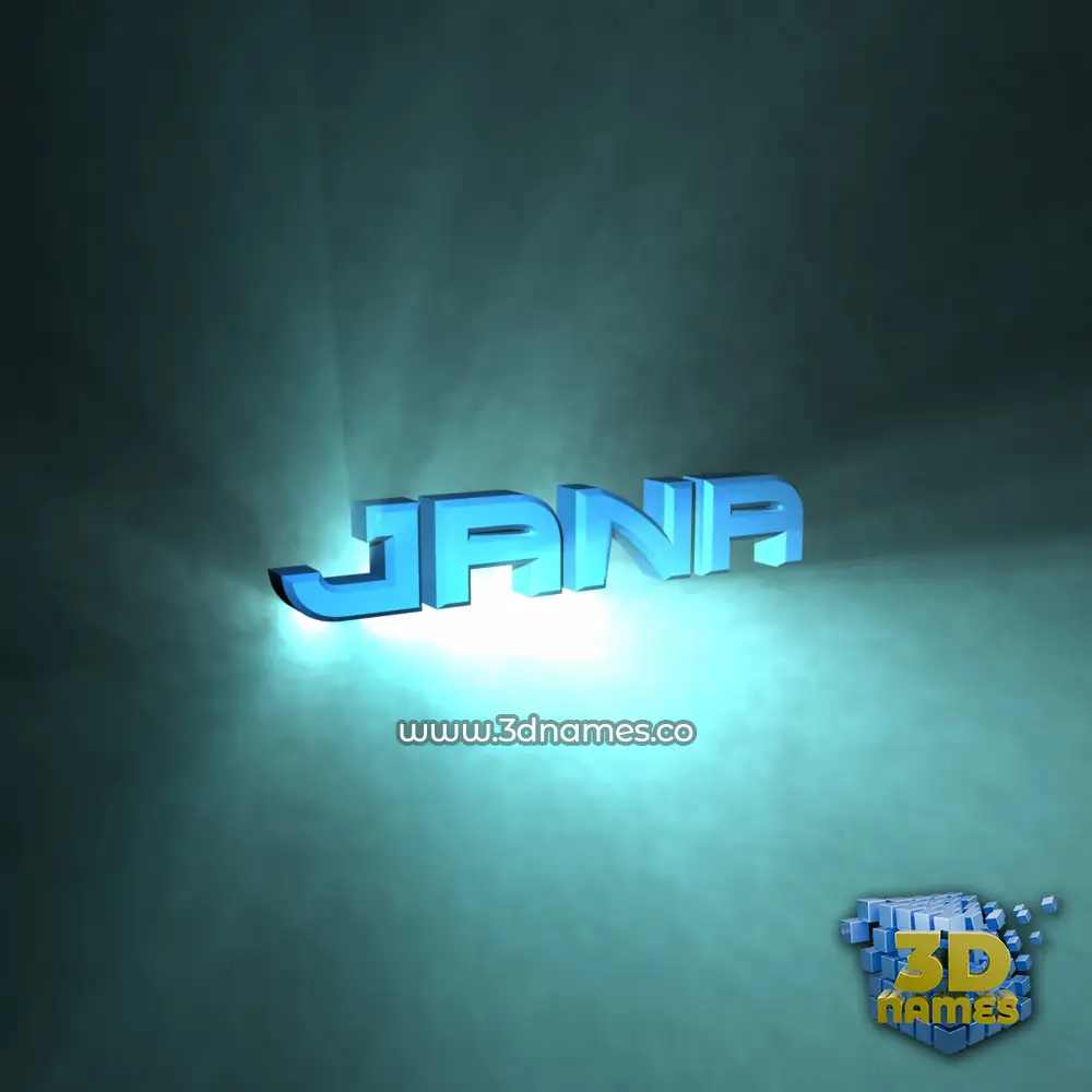 jana in Light Shine style - 3D name wallpaper