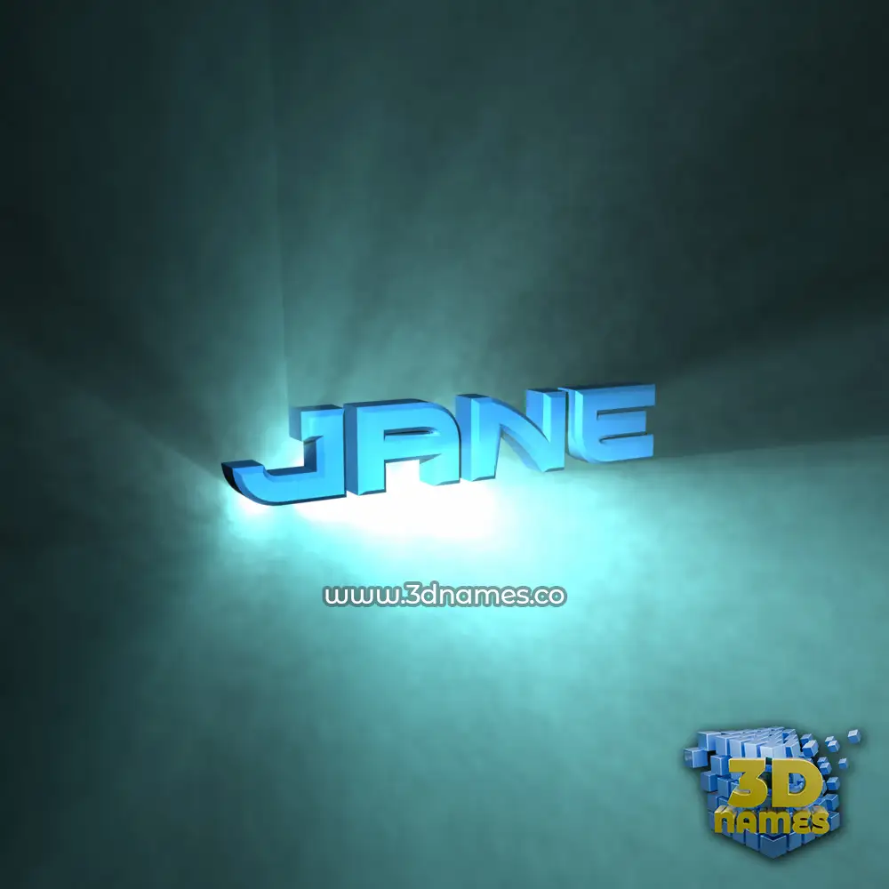 jane in Light Shine style - 3D name wallpaper