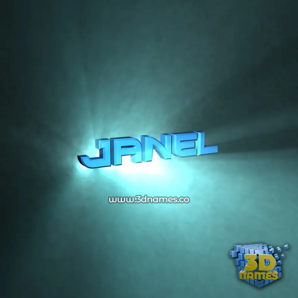 janel in Light Shine style - 3D name wallpaper