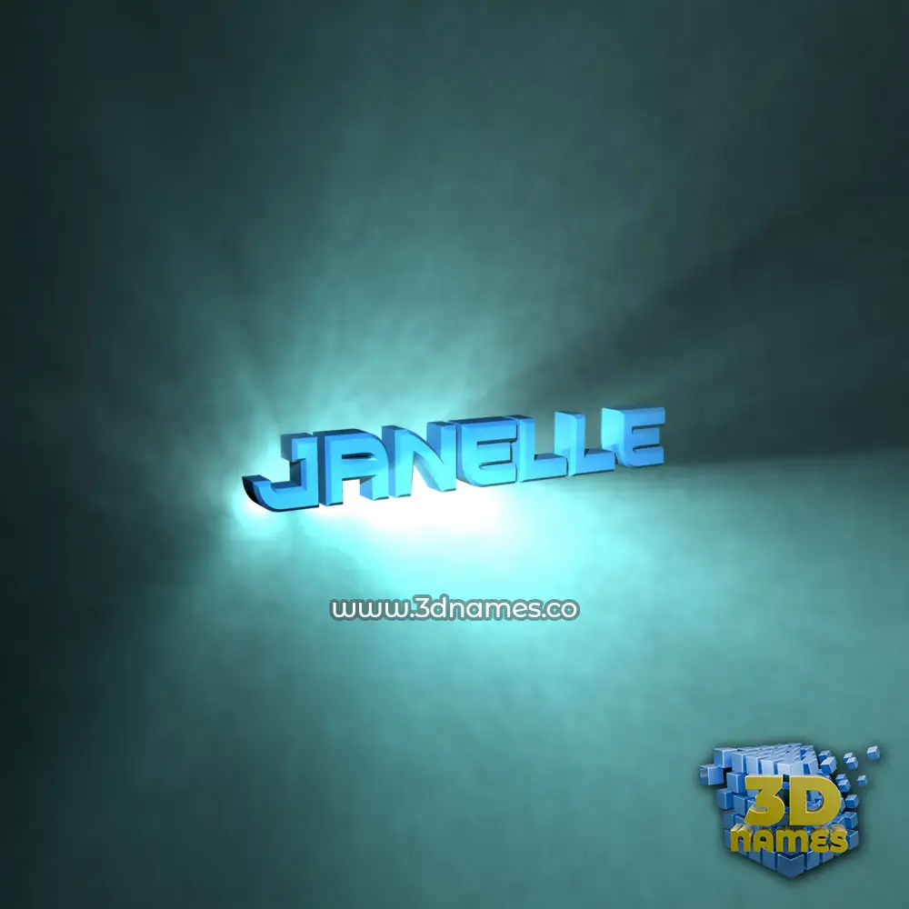 janelle in Light Shine style - 3D name wallpaper