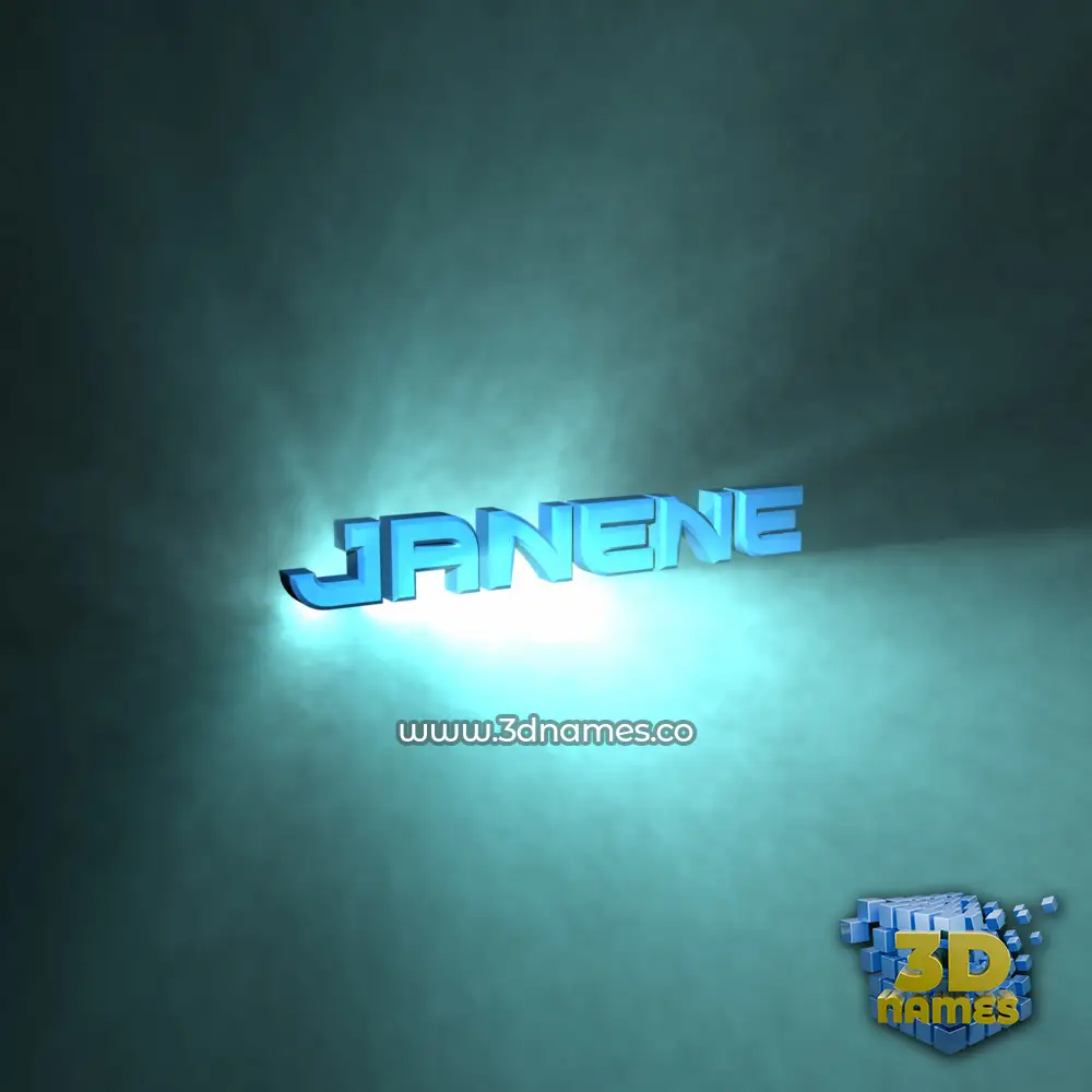janene in Light Shine style - 3D name wallpaper