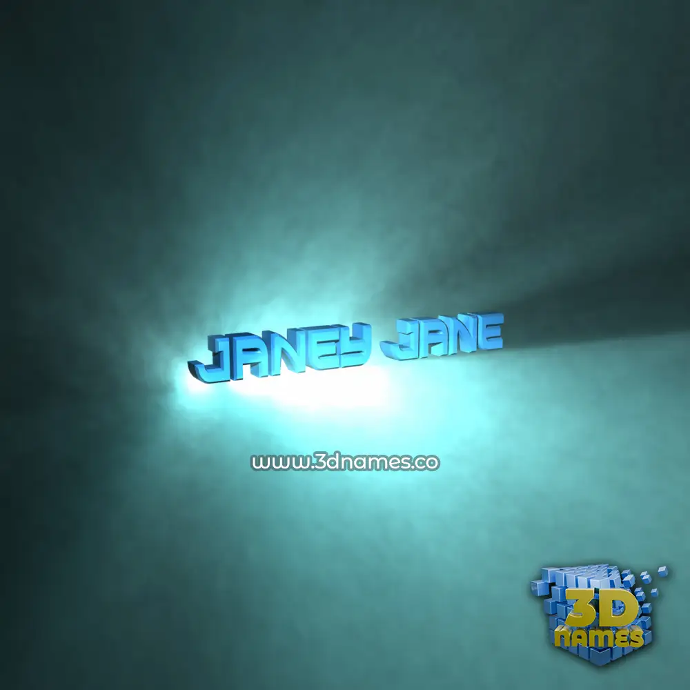 janey jane in Light Shine style - 3D name wallpaper