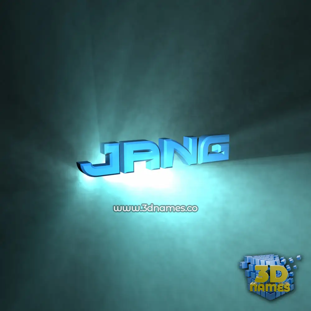 jang in Light Shine style - 3D name wallpaper
