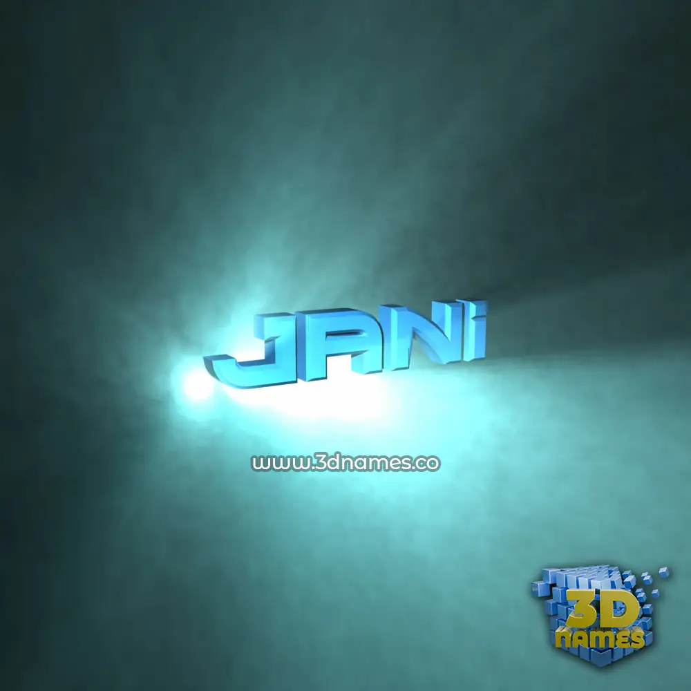jani in Light Shine style - 3D name wallpaper