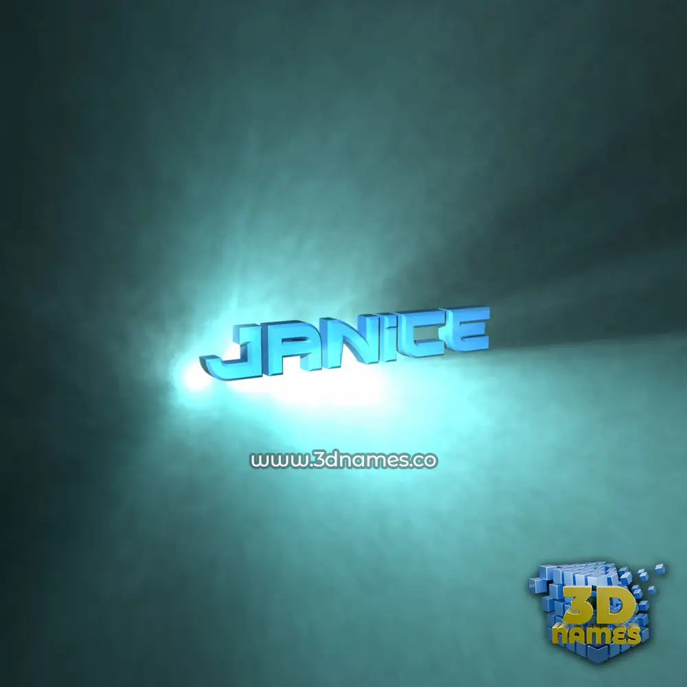janice in Light Shine style - 3D name wallpaper