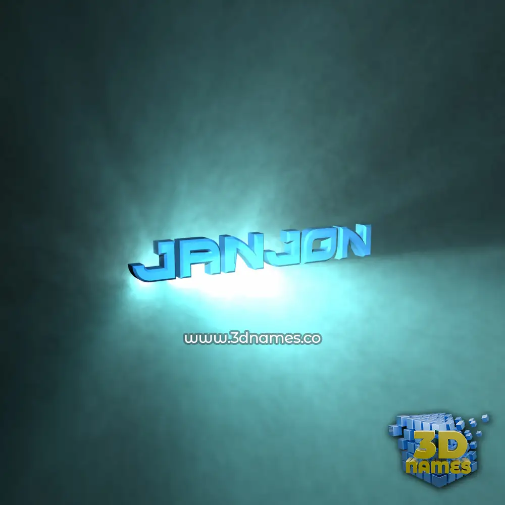 janjon in Light Shine style - 3D name wallpaper