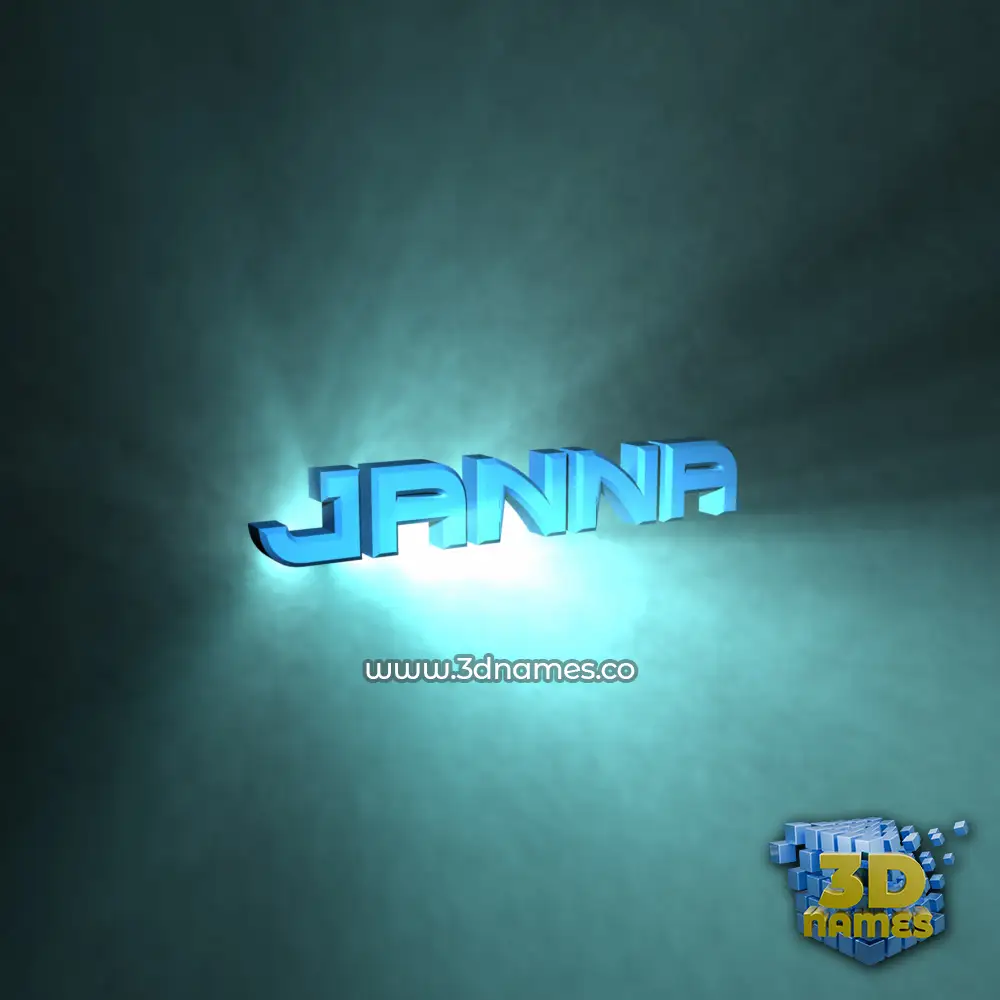 janna in Light Shine style - 3D name wallpaper
