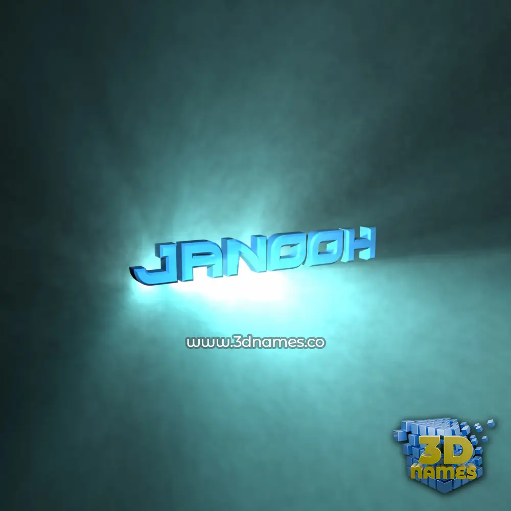 janooh in Light Shine style - 3D name wallpaper