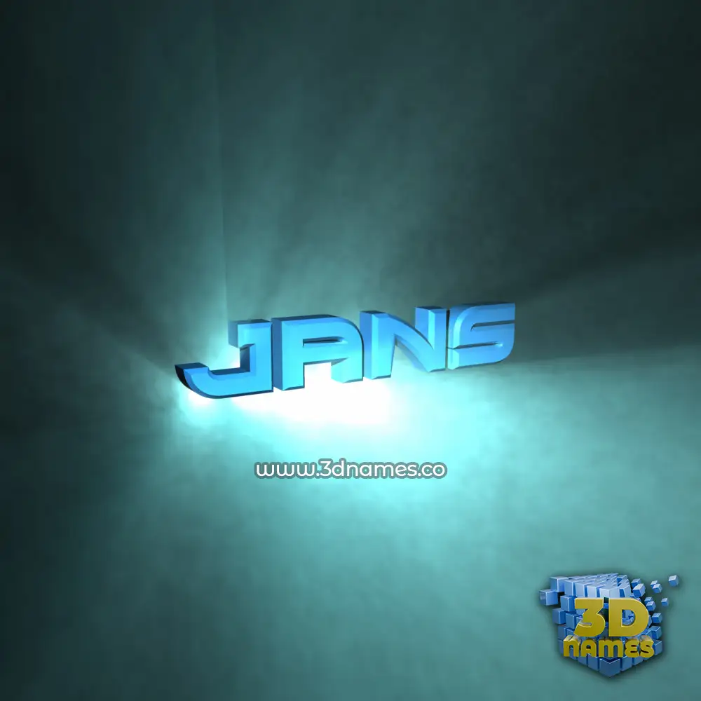 jans in Light Shine style - 3D name wallpaper