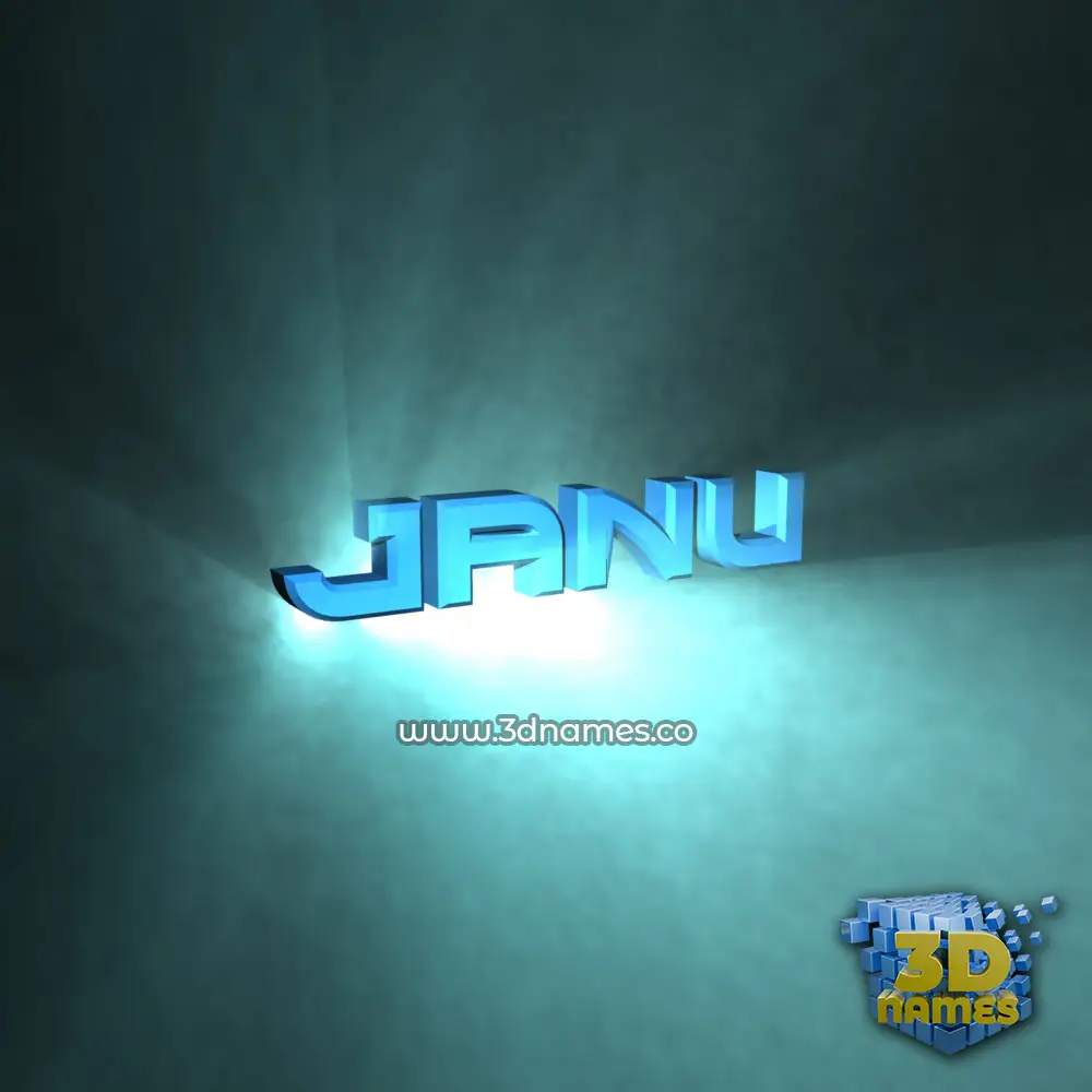 janu in Light Shine style - 3D name wallpaper