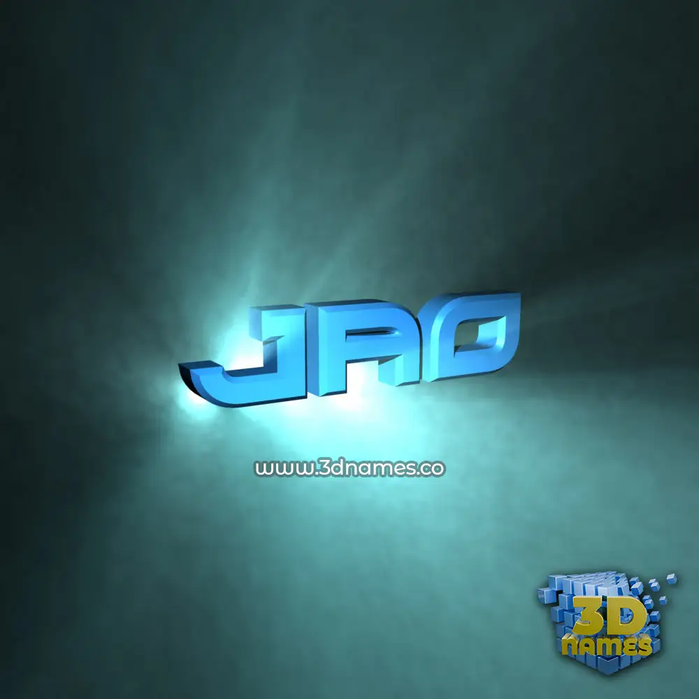 jao in Light Shine style - 3D name wallpaper